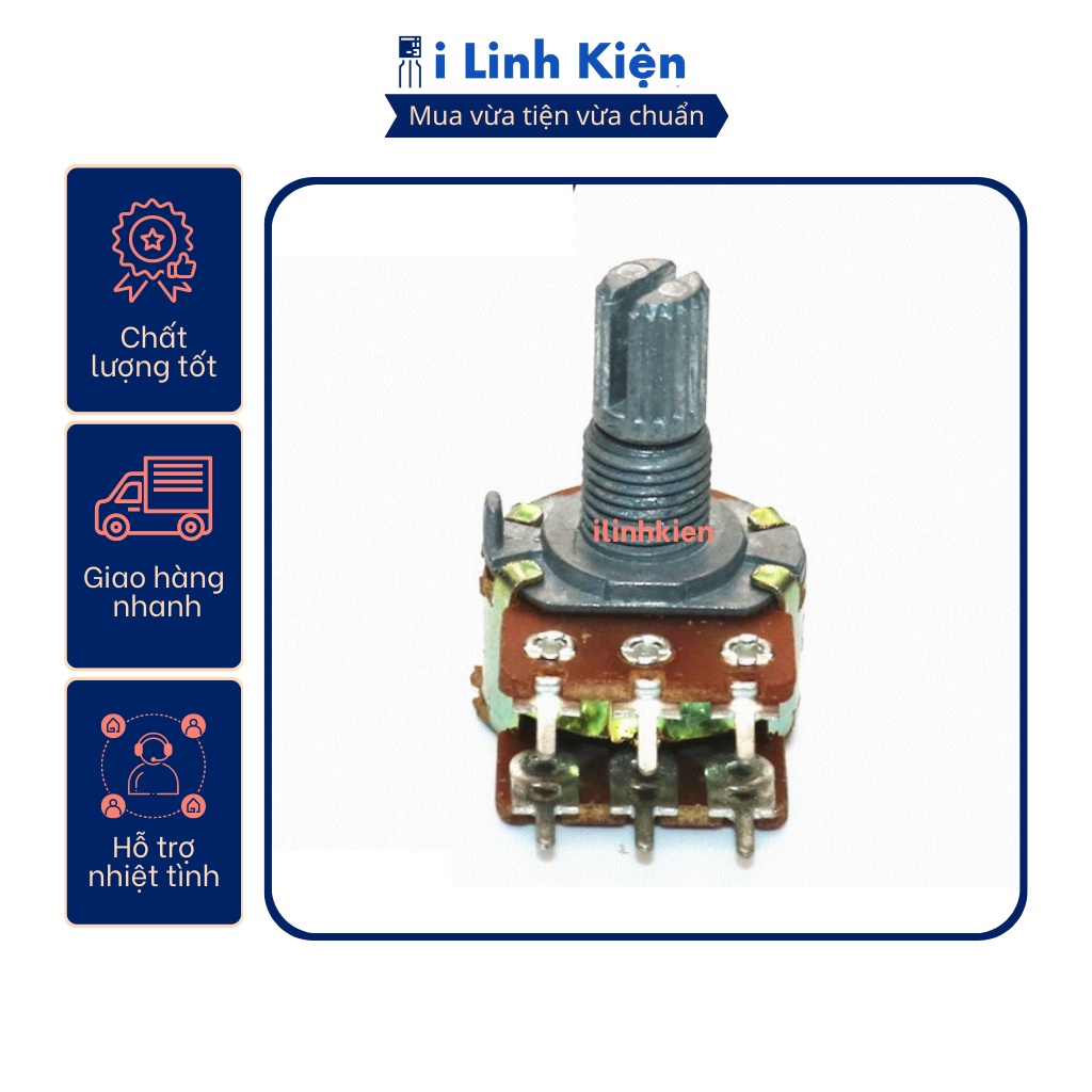 Chiết áp đôi 5K WH148-B5K 15mm