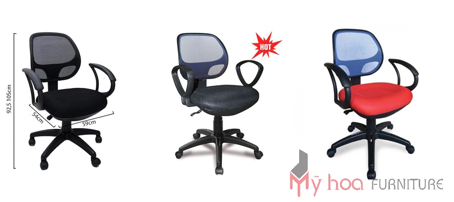 Ghế lưới GL101 Hòa Phát Chân nhựa