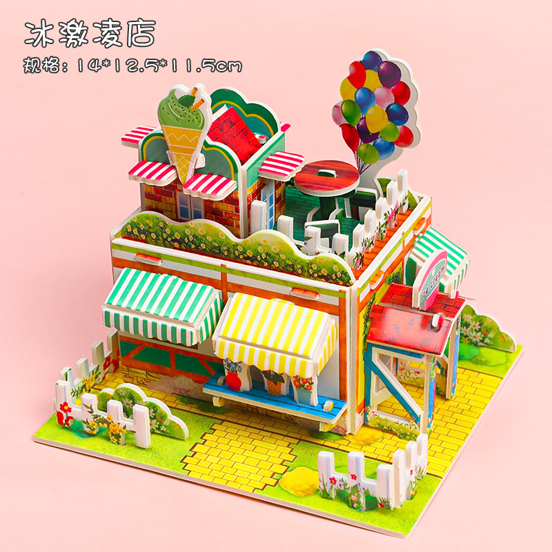 Bộ lắp ghép mô hình 3d bằng giấy nhiều mẫu cho bé lila lapghepgiay155