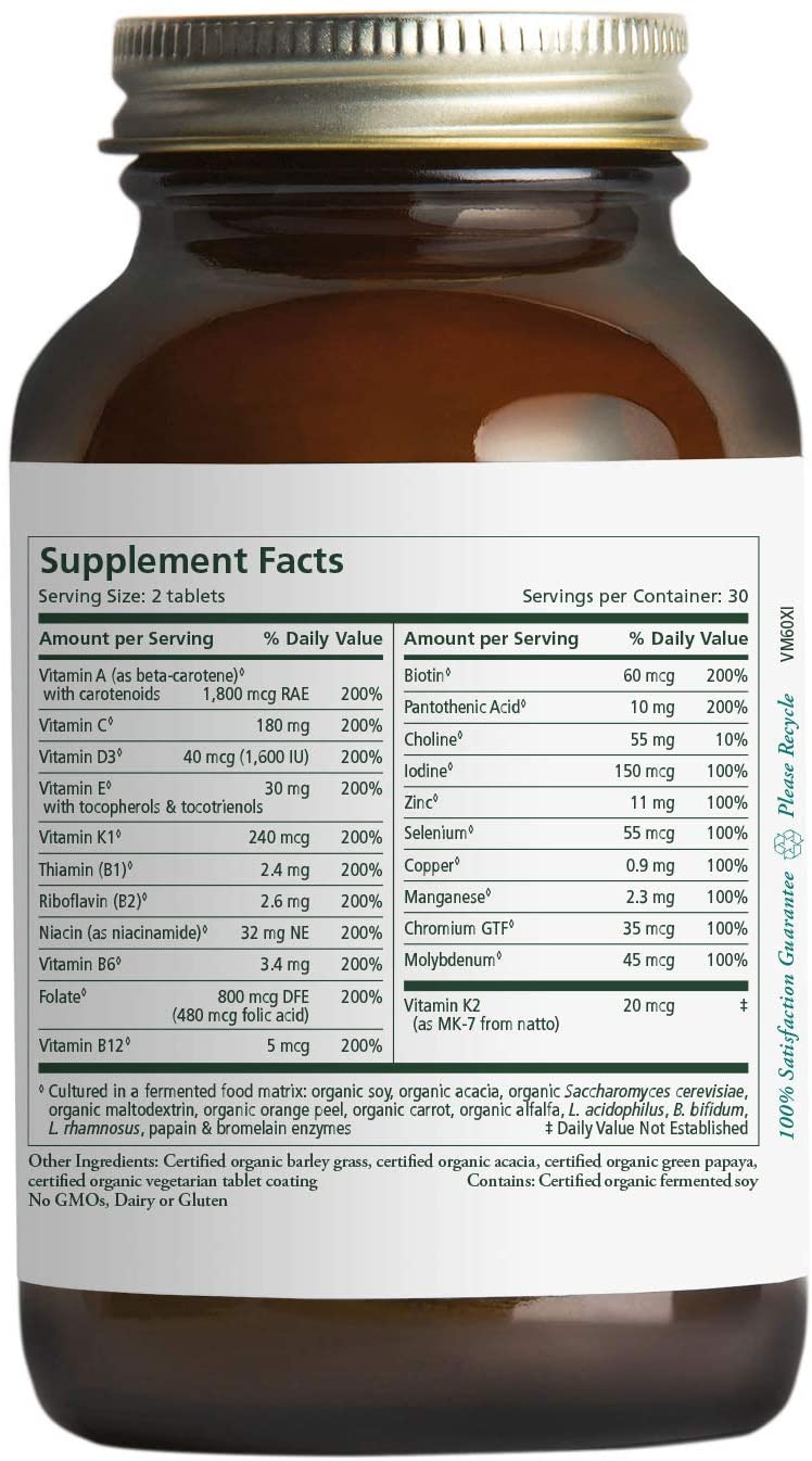 Chiết xuất rau củ quả hữu cơ bổ sung vitamin Pure Synergy Multi-vita-min 60 viên
