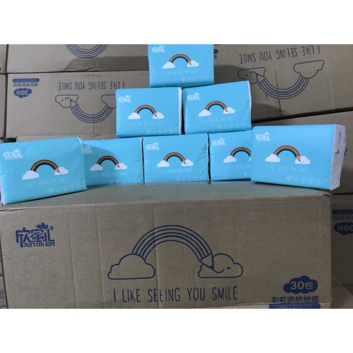 GIẤY ĂN CẦU VỒNG (Thùng 30 gói)