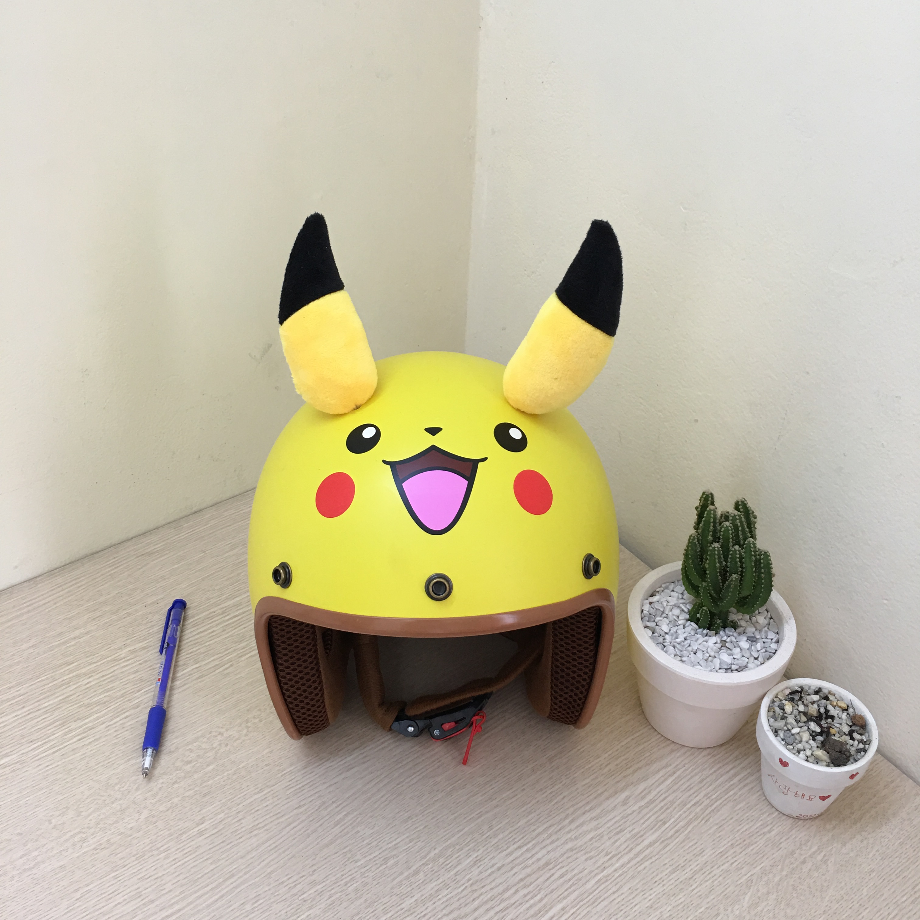 Mũ bảo hiểm 3/4 Pikachu hàng cao cấp ảnh thật