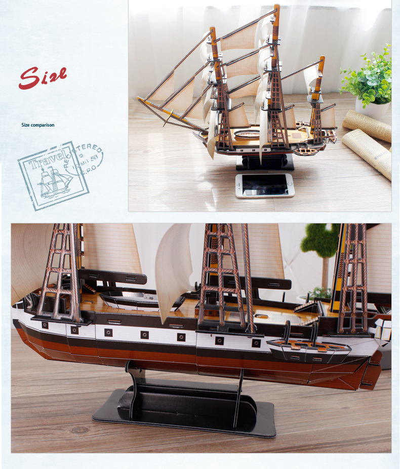 Mô hình giấy 3D CubicFun - HMS Beagle T4027h