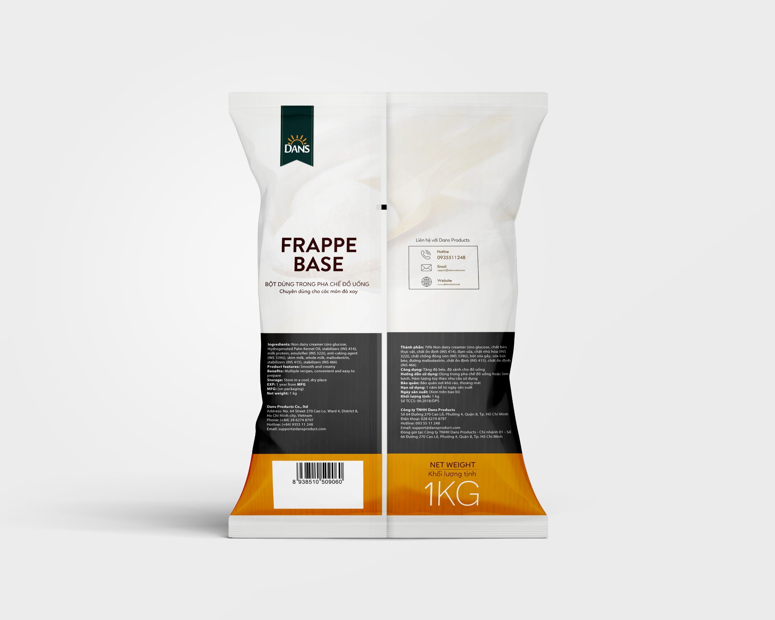 Bột kem nền chống phân tầng frappe Dans 500g