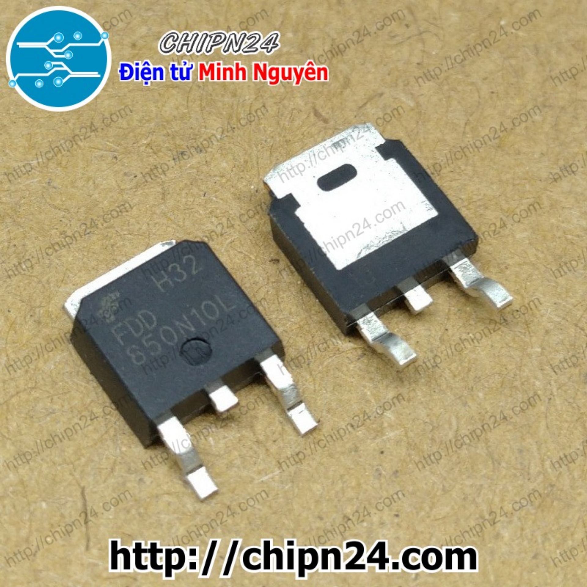 [2 con] (SOP) Mosfet Dán 850N10 TO-252 15.7A 100V Kênh N (SMD Dán) (FDD850N10 FDD 850N10)
