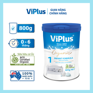 Sữa bột công thức hữu cơ Viplus Organic số 1 800g (0 đến 6 tháng) thumbnail