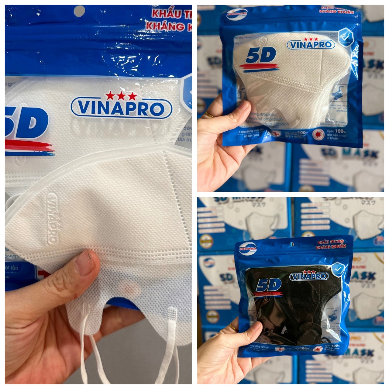 Thùng 200 Chiéc Khẩu Trang 5D Mask Vinapro