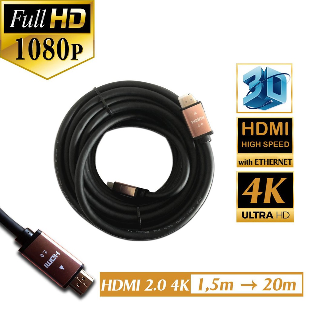 [HCM]Cáp HDMI 2.0 4K Dây Tròn 5m