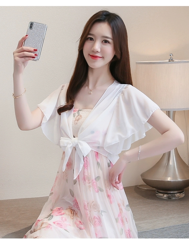 Áo khoác voan thắt nơ nhẹ nhàng