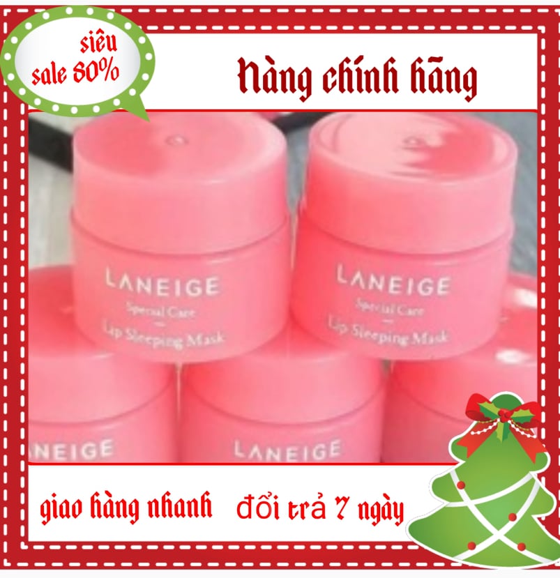 [CHÍNH HÃNG] Mặt Nạ Ủ Môi Laneige Màu Hồng (Dạng Kem) Chống Thâm Khô Môi Chính Hãng Hũ Mini 3g