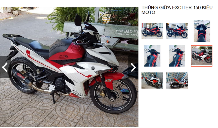 THÙNG GIỮA EXCITER 150 KIỂU MOTO