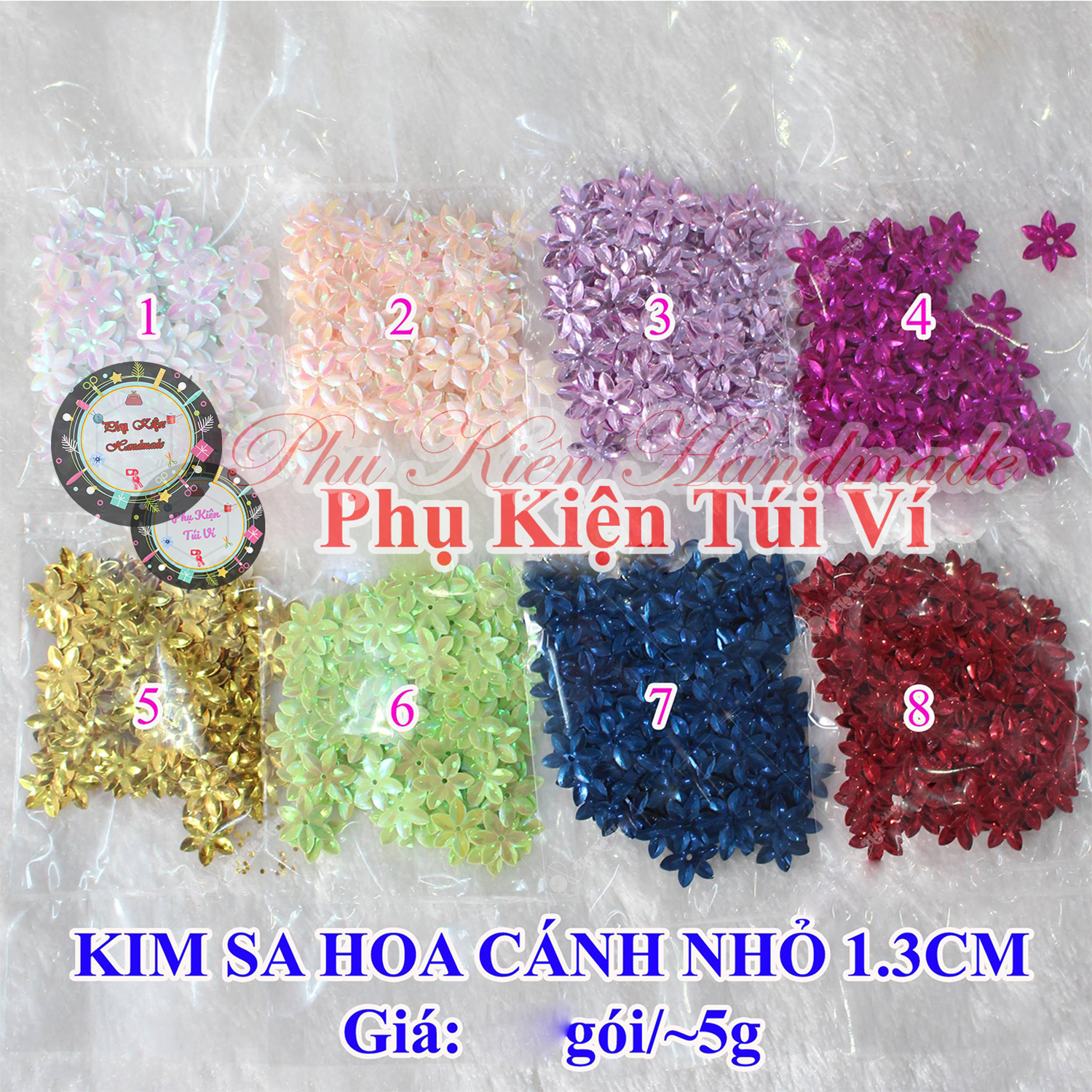 Kim Sa Hoa Cánh Nhỏ 1.3cm (6k/gói)