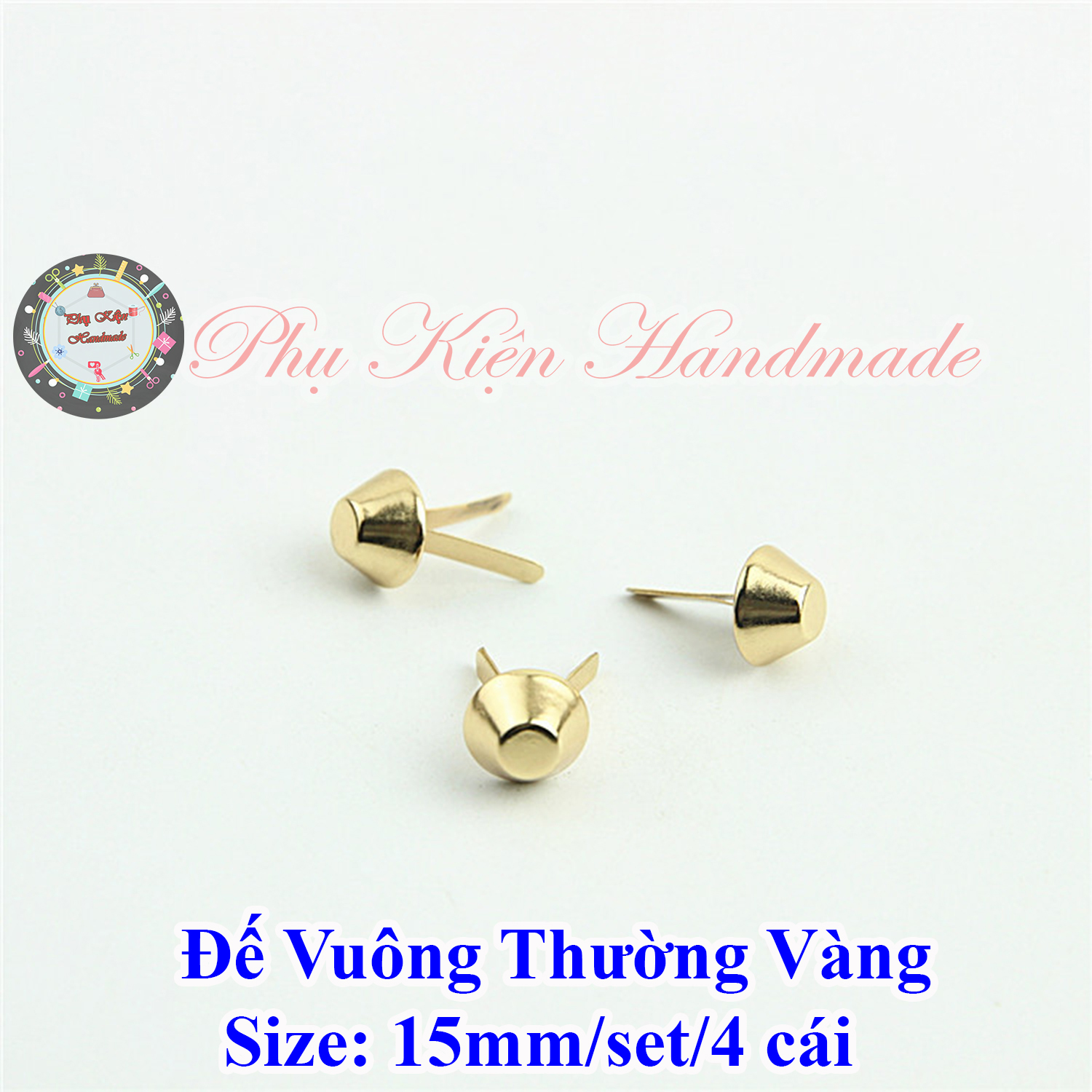 Đế vuông thường vàng 15mm làm túi xách