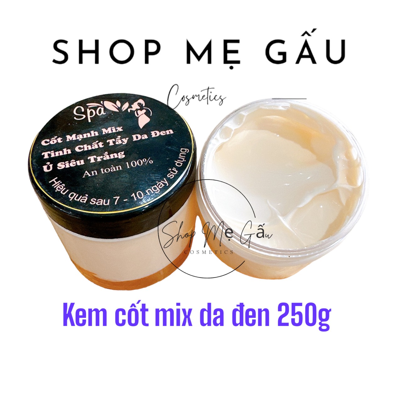 01 hũ kem ủ trắng mix da đen 200g siêu trắng mịn da