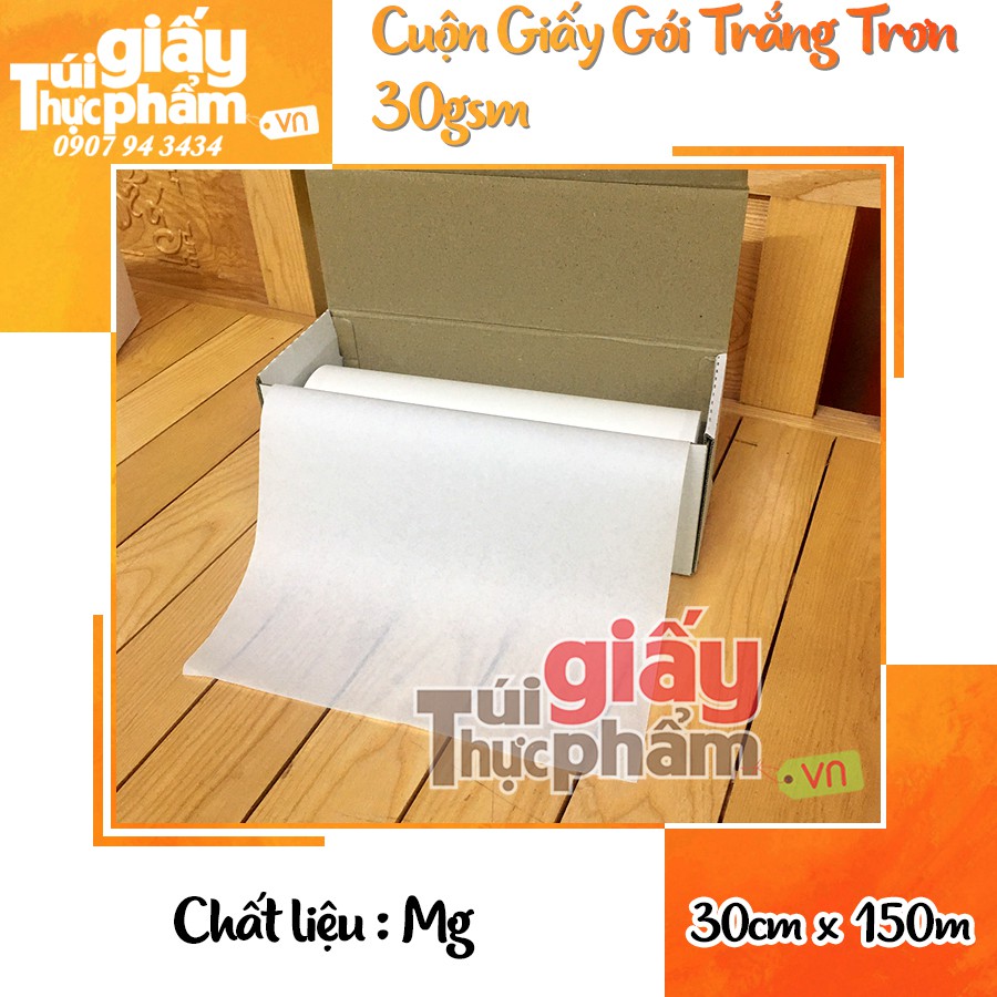 [Giá gốc]Cuộn Giấy Gói Pelure Thực Phẩm thời trang Không In (30 & 40gsm)