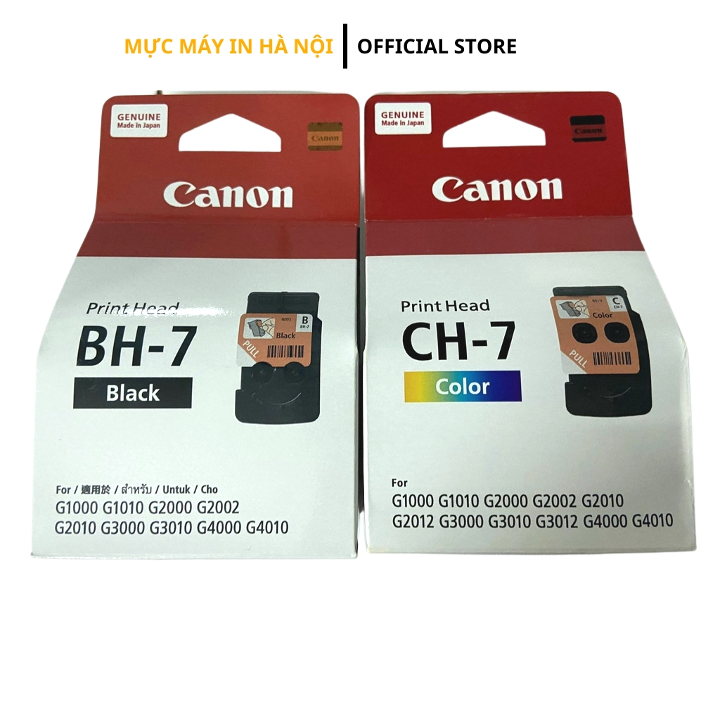 Đầu phun bh-7, ch-7 hàng chính hãng dùng cho máy in canon g1000,g1010,g2000,g2010,g3000,g3010