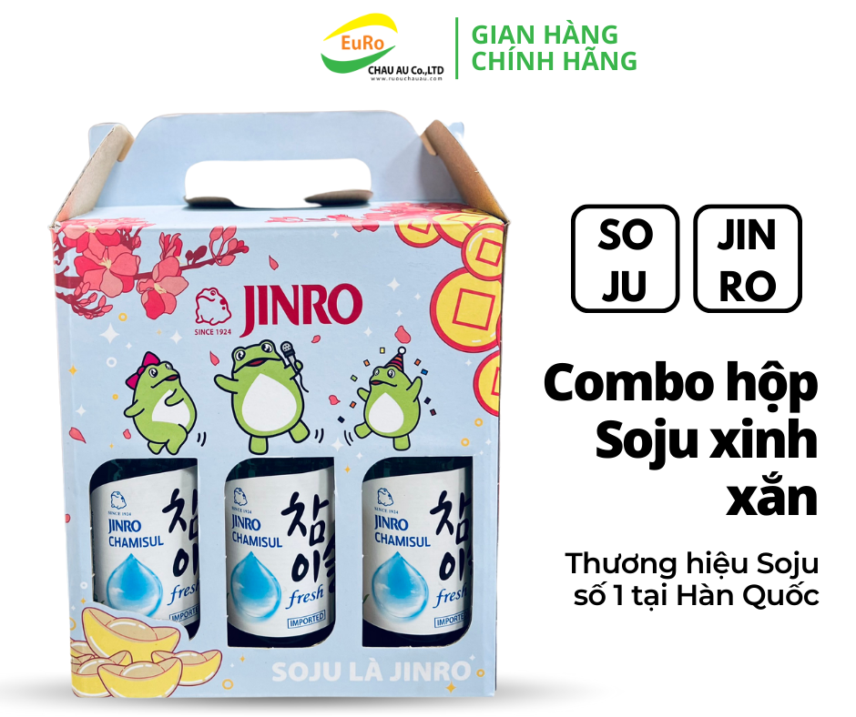 COMBO 6 CHAI NƯỚC VỊ TRÁI CÂY JINRO