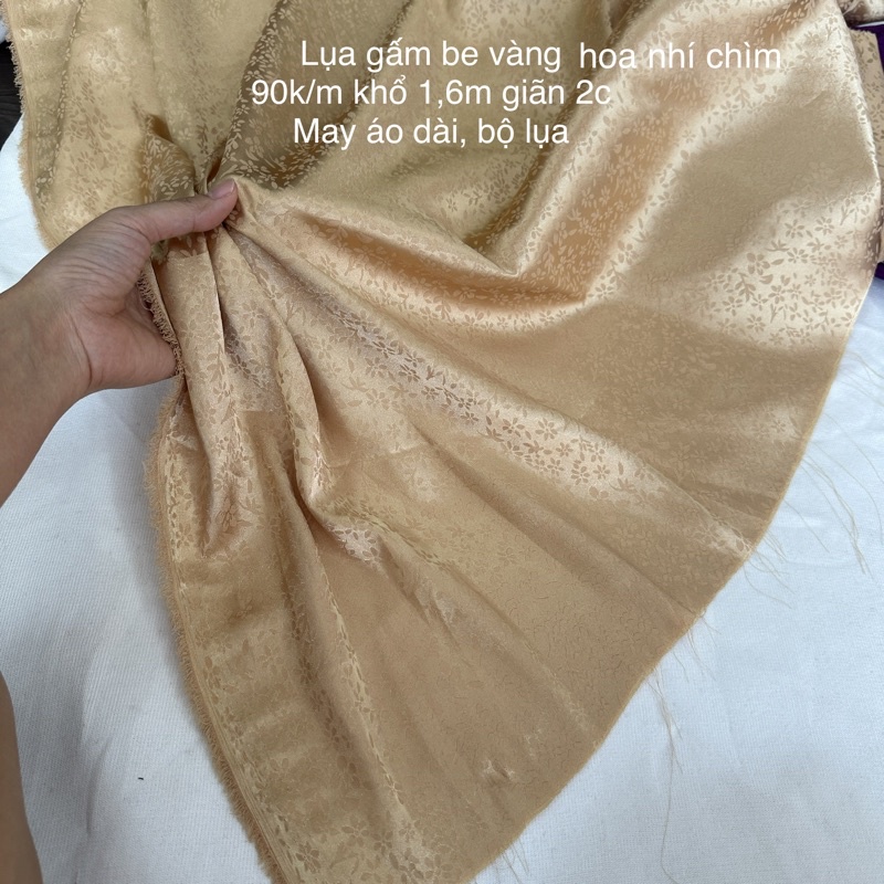 Vải Gấm lụa Hoa, Lụa Gấm Hoa Gió- May Áo Dài, Áo Bà Ba, Bộ Lụa-