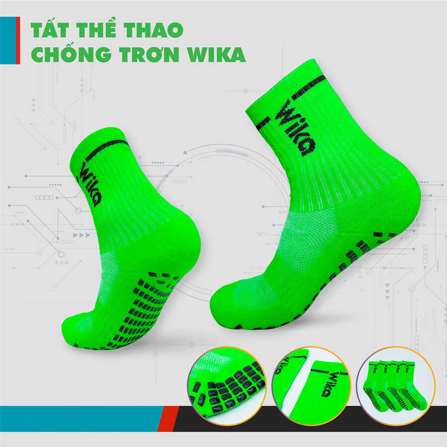 VỚ CHỐNG TRƯỢT NGẮN WIKA CÓ ĐỘ BÁM TỐT,THOẢI MÁI KHI RA SÂN
