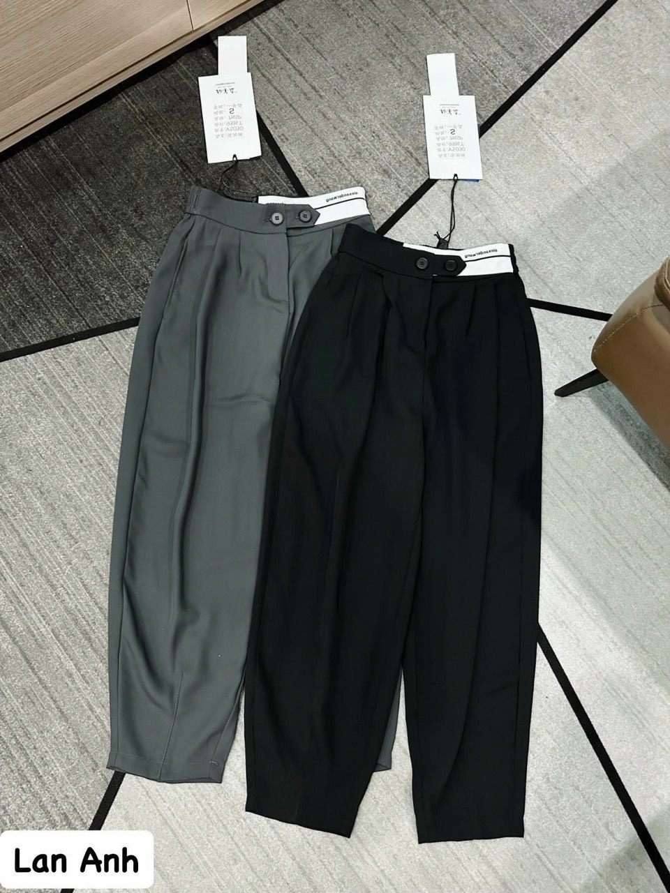 Quần vải Wang phom baggy hàng quảng châu-CHM