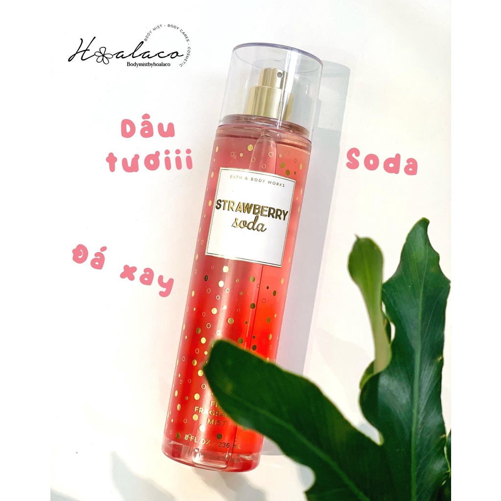 BODY MIST Xịt thơm STRAWBERRY SODA - BATH & BODY WORKS