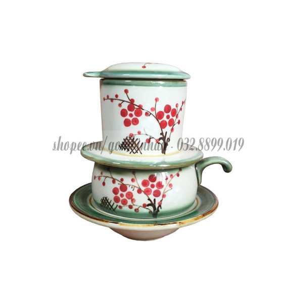 Bộ tách / phin pha cà phê / hàng gốm sứ thủ công mỹ nghệ Bát Tràng