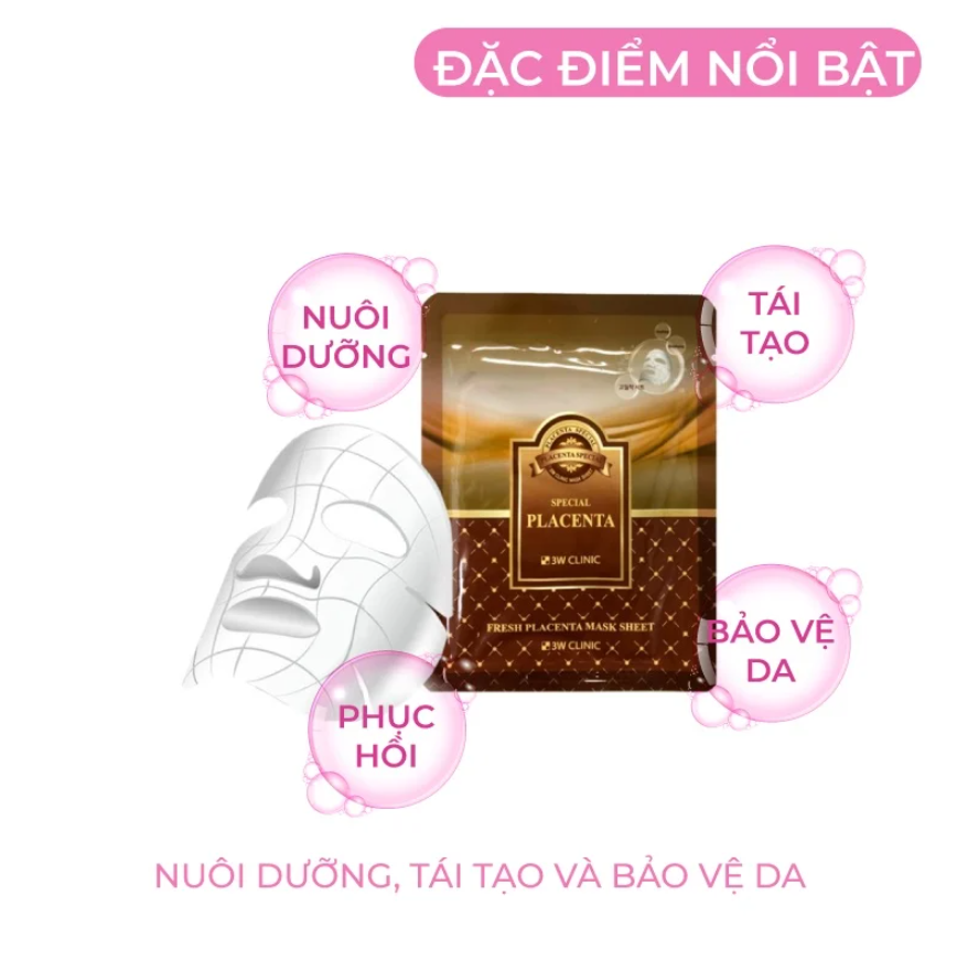 Gói 10 miếng mặt nạ dưỡng da 3w clinic fresh mask sheet 23mlx10