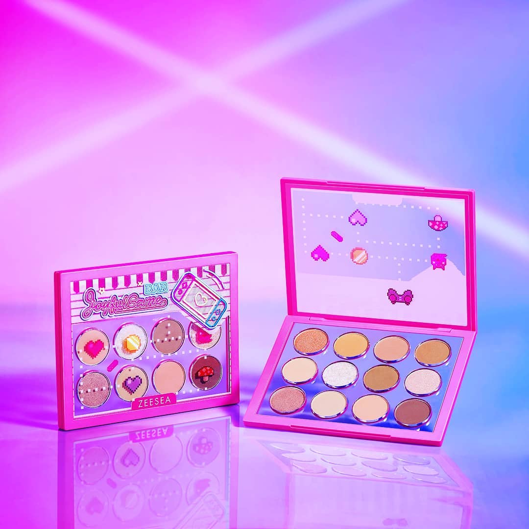 ZEESEA Bảng Phấn Mắt 12 Màu Vending Machine Eyeshadow Palette Pink Game Bar