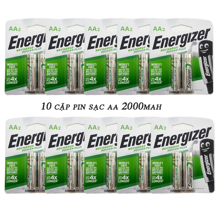 Pin aa sạc energizer 2000mah chính hãng (vỉ 2 viên)