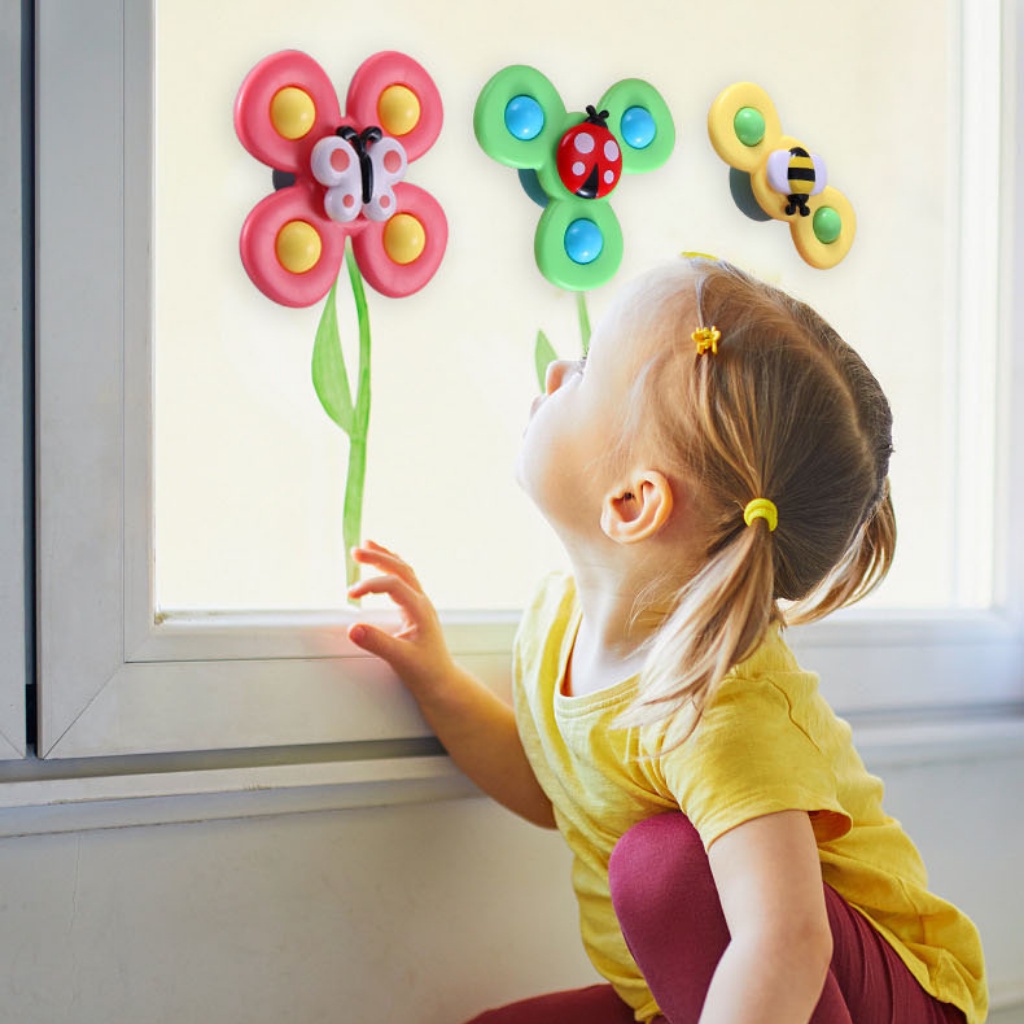 (HÀNG LOẠI 1 TO ĐẸP) Set 3 con quay chong chóng dán tường cho bé