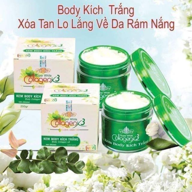 Kem Body Kích Trắng Collagen X3 - Giáng Kiều