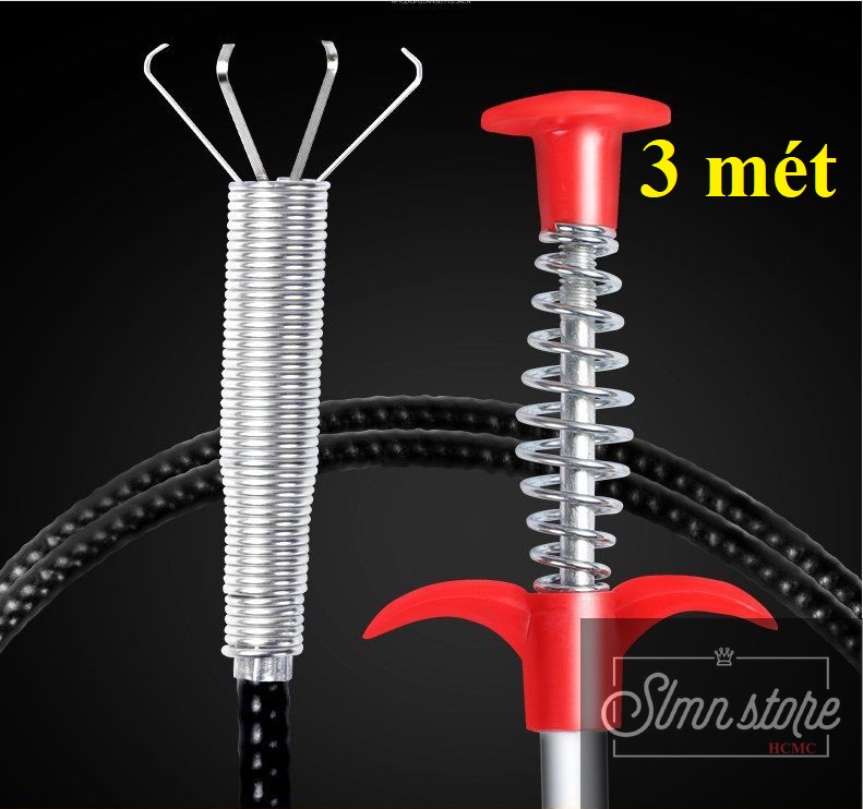 [HCM]Dây lấy gắp rác ngăn ngẹt cống dụng cụ thông cống móc rác lò xò đa năng
