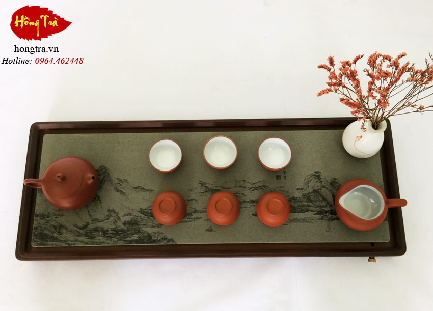 Bàn trà gỗ mặt đá Tường Phúc (祥福) BTMD02