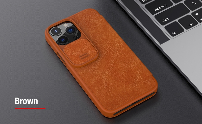 Bao Da iPhone 13 Pro Max Hiệu Nillkin Qin Pro Leather