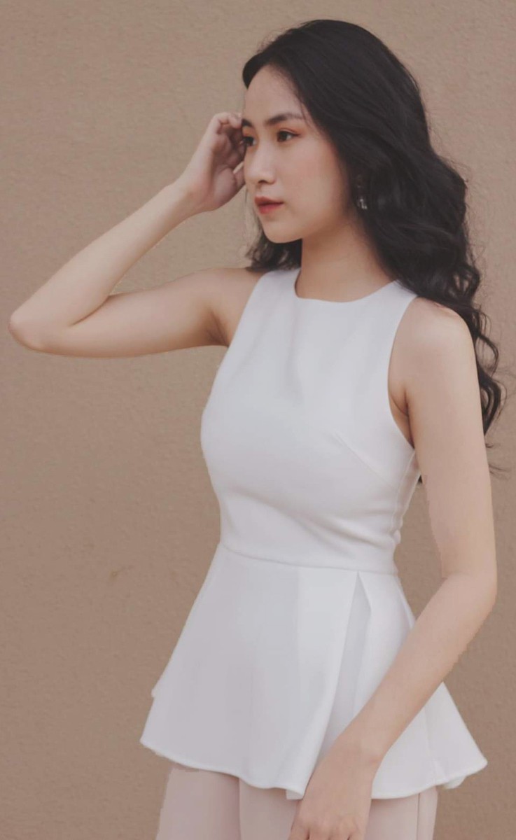 [HCM]ÁO PEPLUM CỔ TRÒN SÁT NÁCH SANG CHẢNH