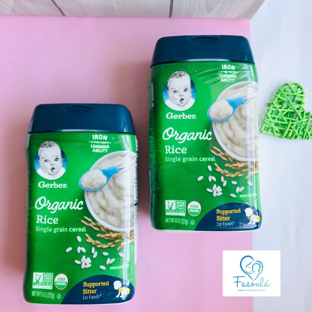 [HCM]Bột Ăn Dăm Gerber Organic 227G