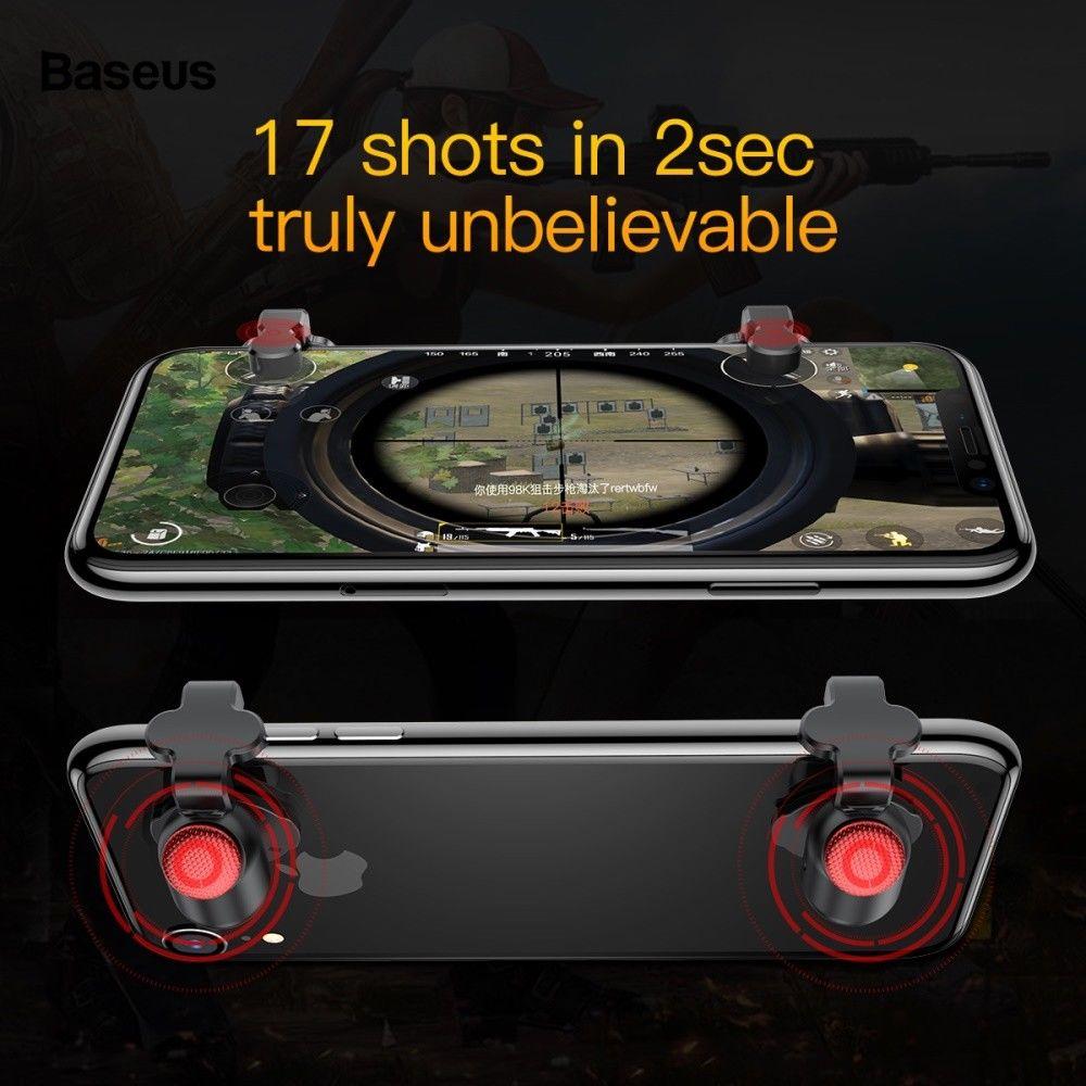 Bộ 2 Nút Bấm Chơi Game PUBG thương hiệu Baseus làm bằng chất liệu cao cấp Thế hệ mới