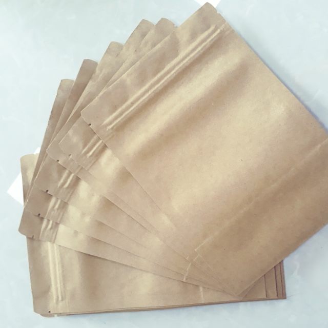 Túi Zip Giấy Kraft 2 mặt giấy đáy đứng ( Đựng các loại hạt khô)