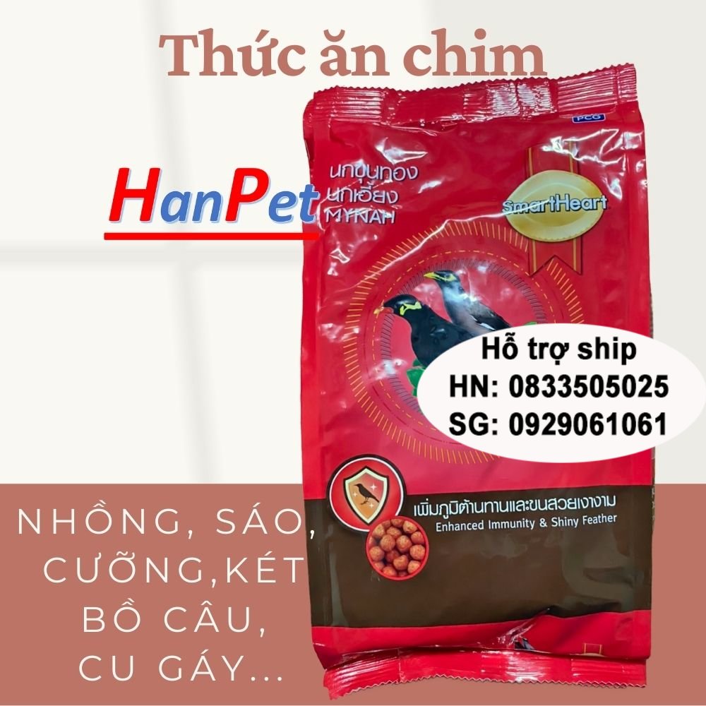 (2 loại) Cám Thái Lan cho chim Smartheart  - Thức ăn cho chim(Cám trứng BAVI - 500gr) ( 214) Cám chim ba vì