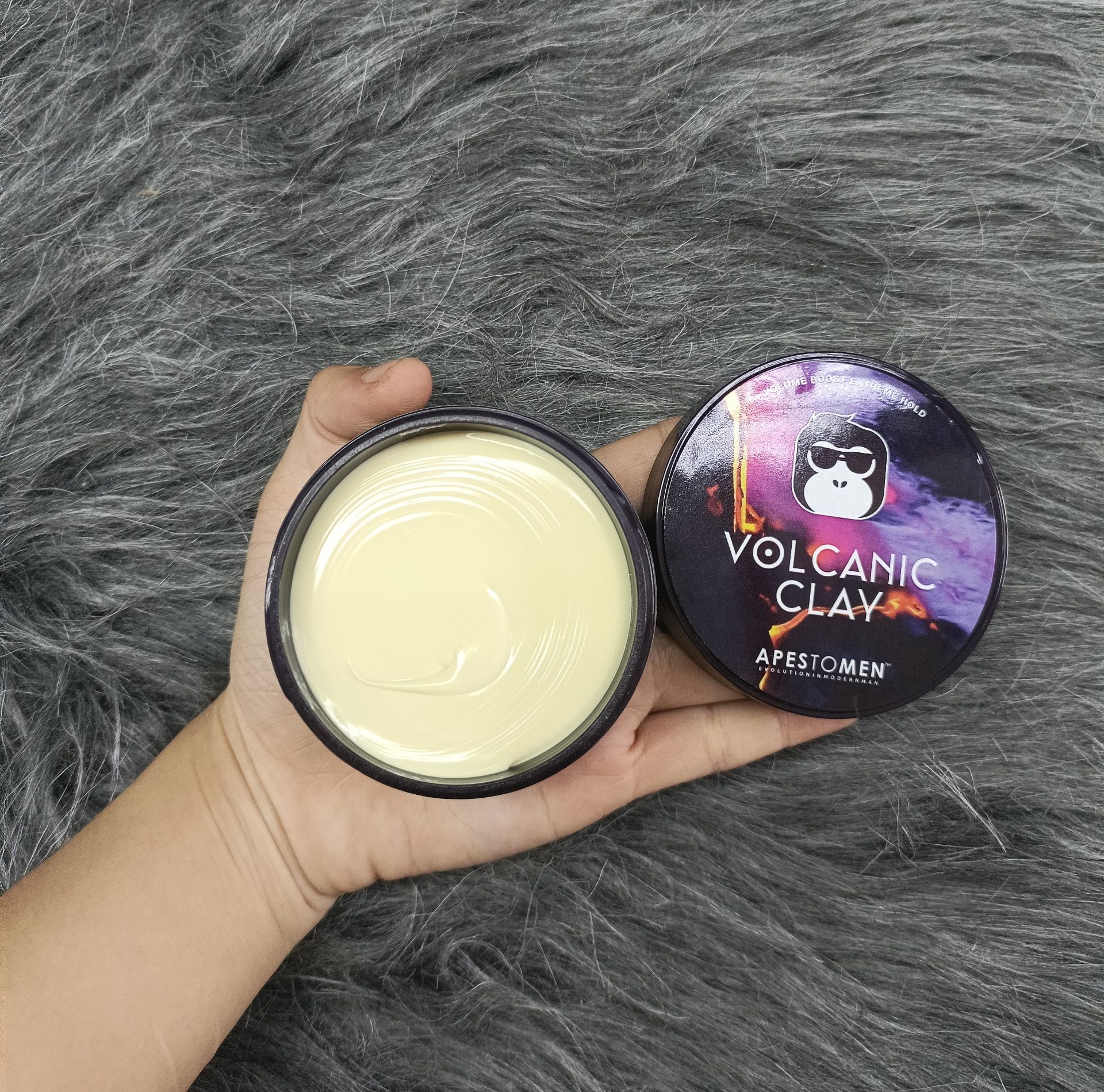 Sáp Vuốt Tóc Nam Không Rít Volcanic Clay  80G (Sáp Khỉ)