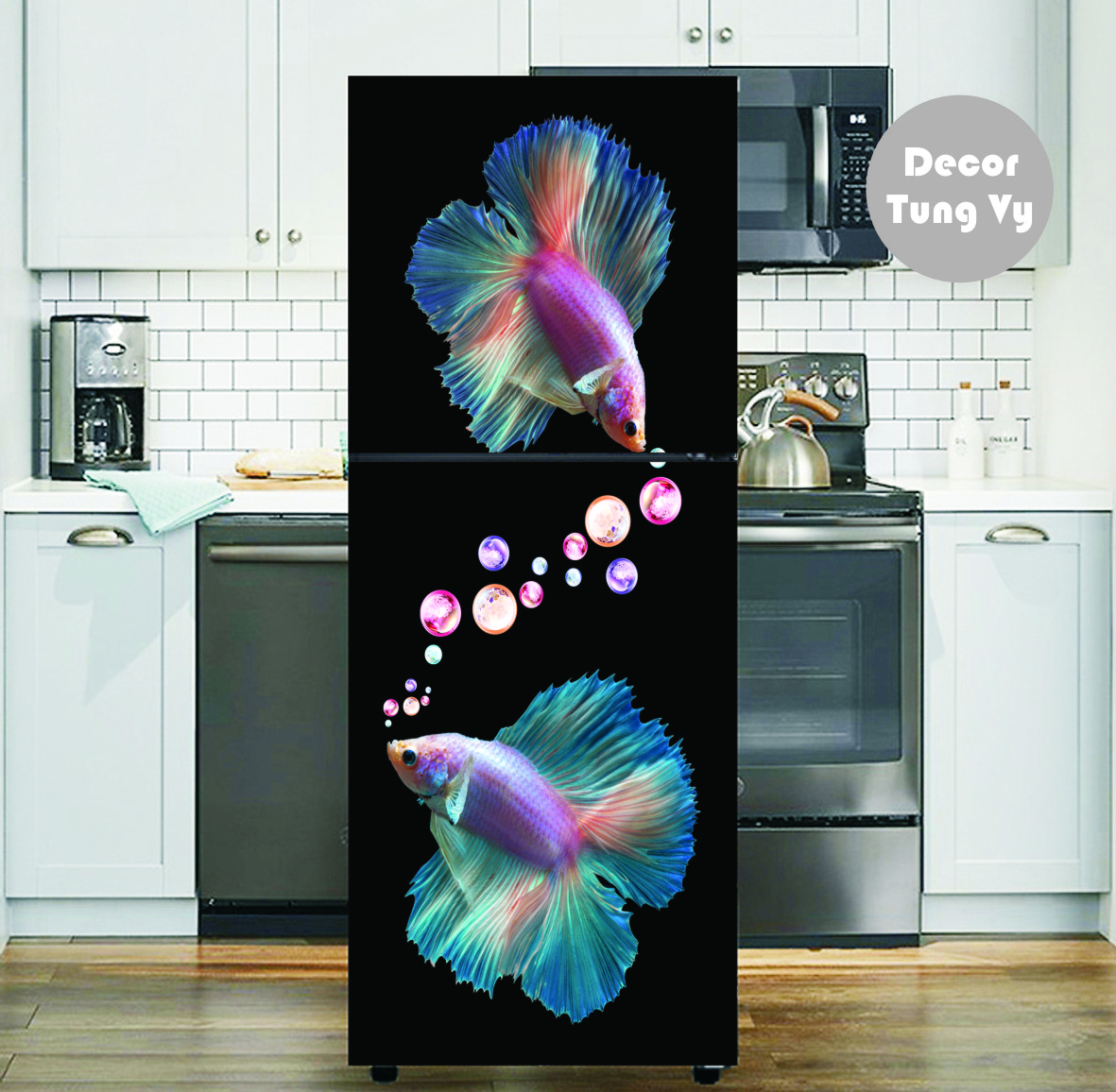 Decal dán tủ lạnh - dán kính - máy giặt trang trí tường