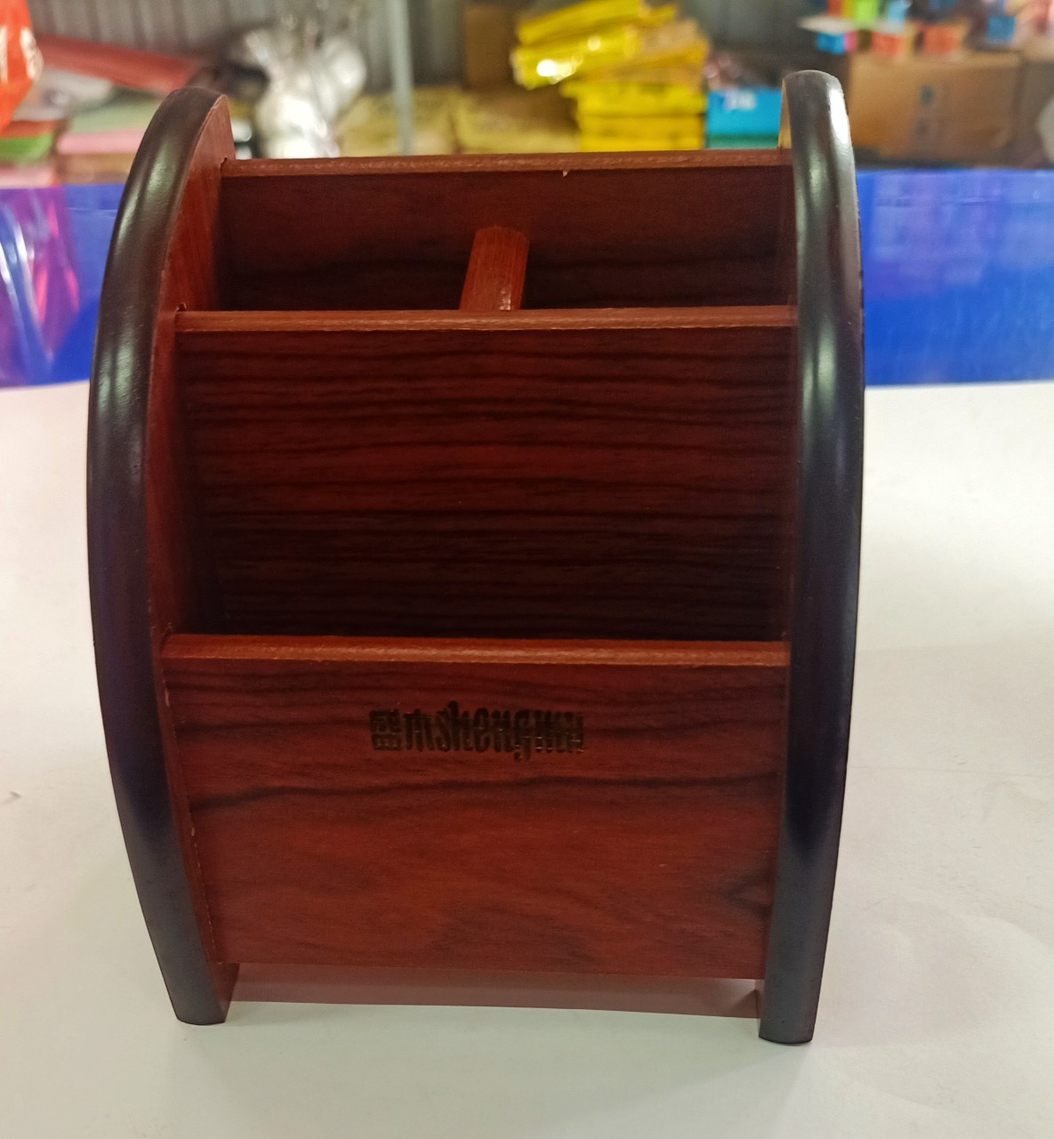 Khay đựng bút đa năng - Hộp cắm bút bằng gỗ_ An toàn tiện lợi giá rẻ