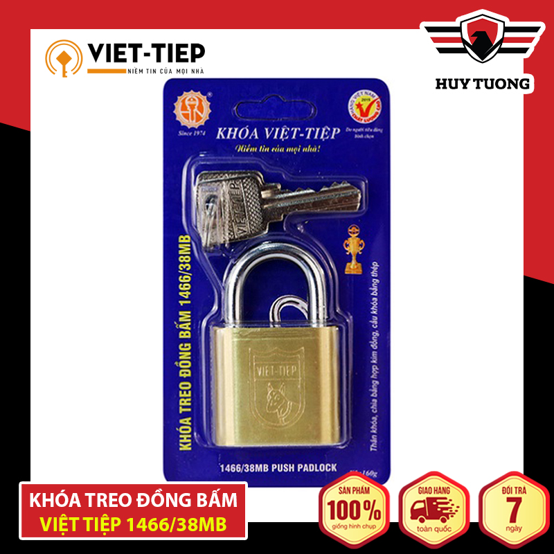 Ổ khoá việt tiệp khóa cửa nhà, chống trộm ( 57 x 36 Khóa chìa ) ( 61 x 38 Khóa bấm ) ống phi 6mm cao cấp - Huy tưởng
