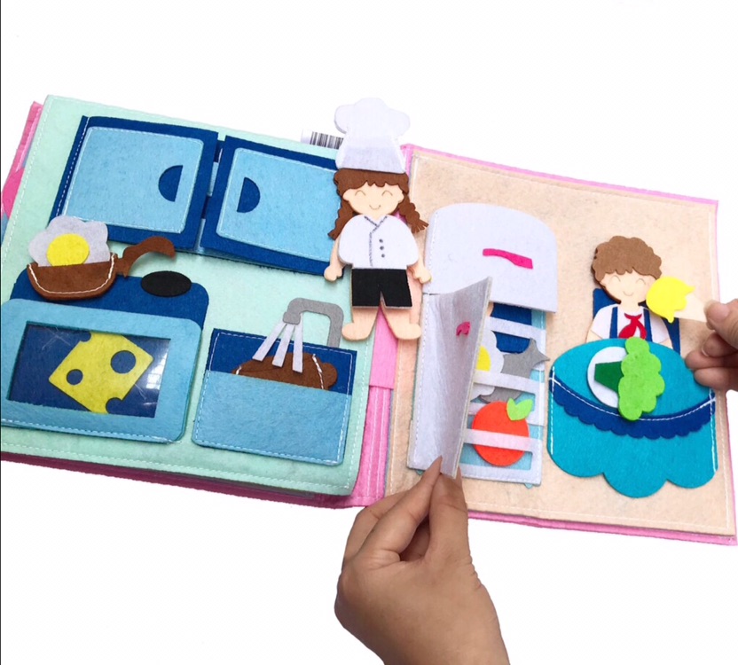 Bộ nguyên liệu làm sách vải cho bé