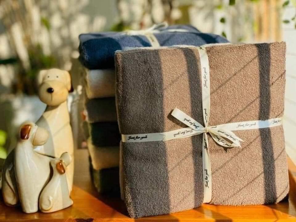 Set 2 khăn tắm muji cotton organic - hàng xuất nhật