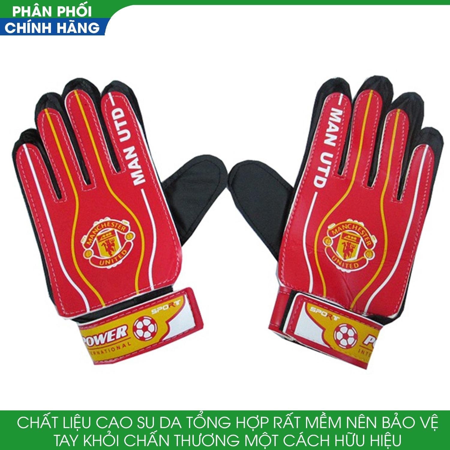 Găng tay thủ môn da các CLB trẻ em (đỏ vàng)
