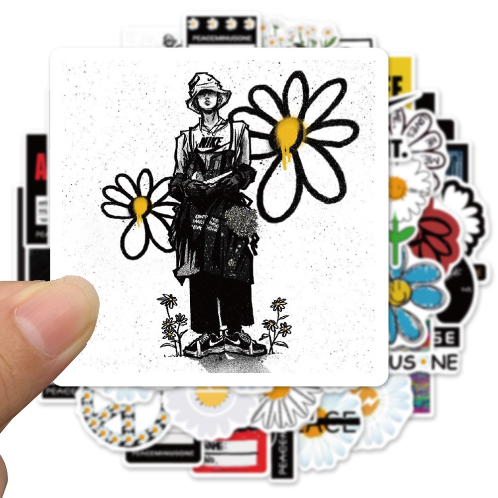 [HCM]Sticker hình dán hoa cúc G-Dragon siêu hot