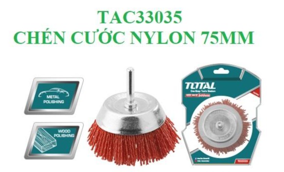 Chén cước nylon 75mm total tac33035