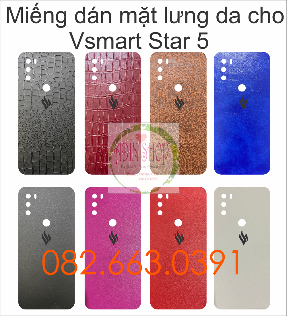 [HCM]Miếng dán da mặt lưng cho Vsmart Star 5