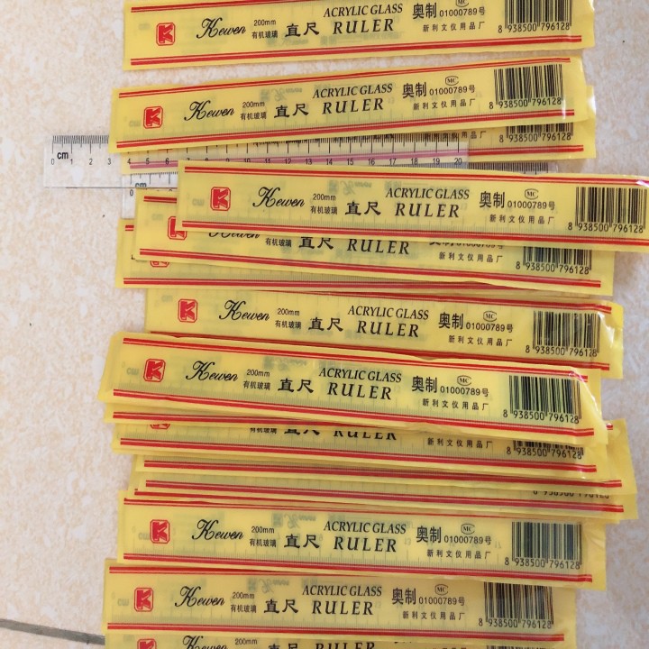 Thước Kẻ Ngắn 20cm Combo 25 Chiếc
